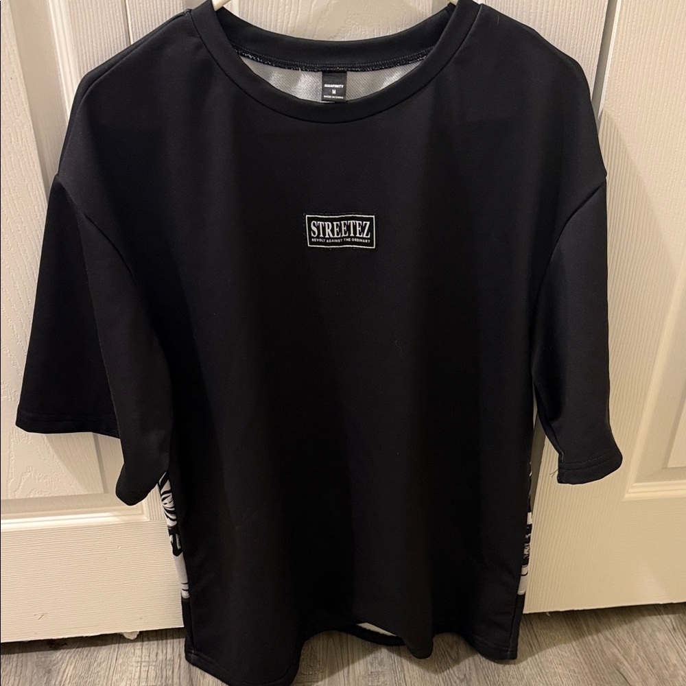 Mens T Shirts Casual Portrait Letter Graphic Print Streetwear Size M